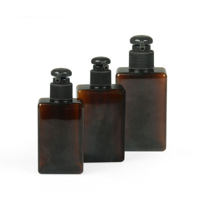 100ml 200ml 250ml Petg Kremowy Słoik 24/410 Kwadratowa Bursztynowa Butelka Szamponu