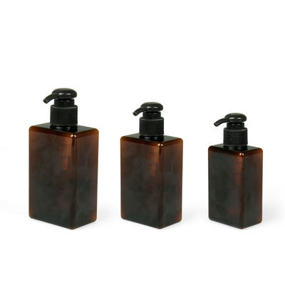 100ml 200ml 250ml Petg Kremowy Słoik 24/410 Kwadratowa Bursztynowa Butelka Szamponu