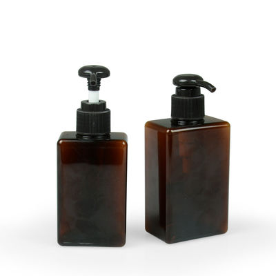 100ml 200ml 250ml Petg Kremowy Słoik 24/410 Kwadratowa Bursztynowa Butelka Szamponu