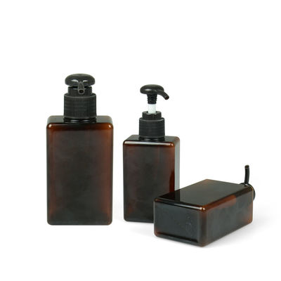 100ml 200ml 250ml Petg Kremowy Słoik 24/410 Kwadratowa Bursztynowa Butelka Szamponu