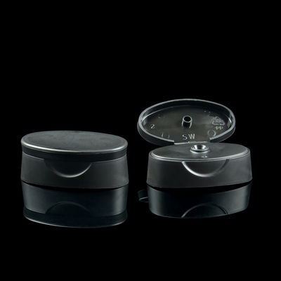 24/400 Black Flip Top Plastikowa zakrętka do szamponu