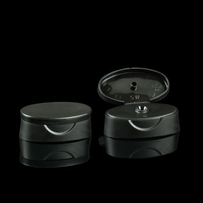 24/400 Black Flip Top Plastikowa zakrętka do szamponu