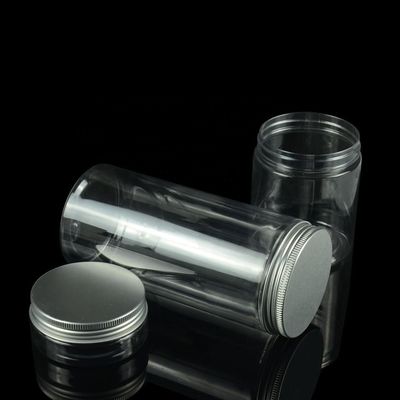 250g Zakrętka Plastikowe PET Plastikowe słoiki Cookie Plastikowe słoiki do przechowywania żywności z metalową nakrętką