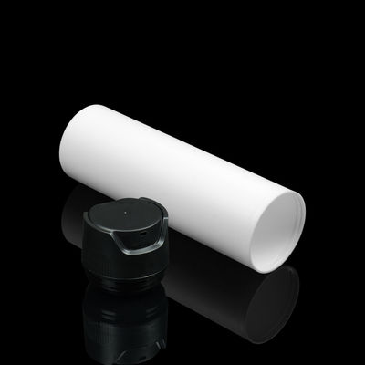 Okrągłe bezpowietrzne butelki z kremem do twarzy z przezroczystym cylindrem z aluminiową pompą do obróbki wykończeniowej