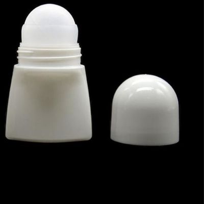 50g Płaski kształt na butelkach dezodorantu Pojemniki z rolką PP 60 X 48,5 MM