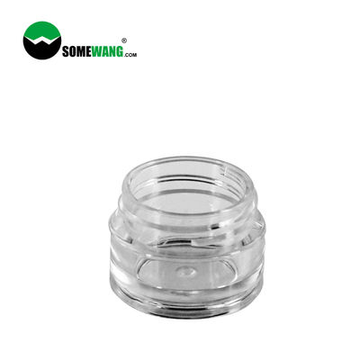 8 ml Gruba ściana, przezroczysta, okrągła, plastikowa butelka PET, opakowanie z czarną pokrywką do kremu pod oczy