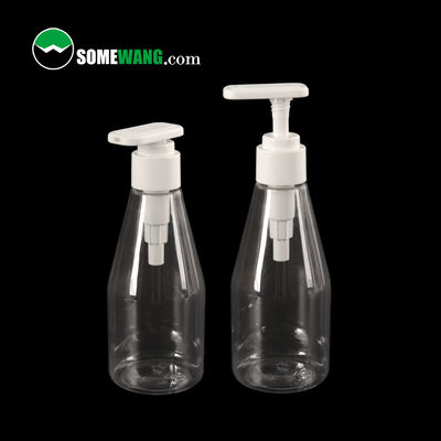 200 ml PET Szampon z tworzywa sztucznego do włosów Ręcznie do mycia ciała Butelka z pompką Dostosowany kolor
