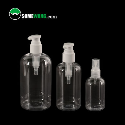 100 ml / 200 ml / 500 ml Szampon Prysznic Plastikowa butelka PET z opryskiwaczem z pompką Opakowania kosmetyczne